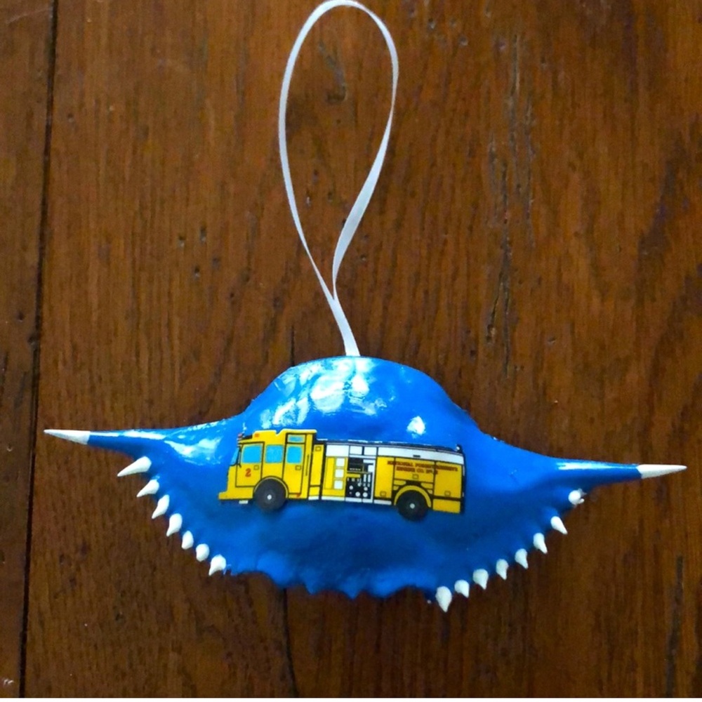 Fire Truck Crab Ornament